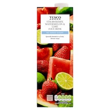 Tesco No added Sugar Strawberry Watermelon & Lime Juice Drink 1L