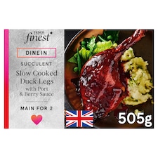 Tesco Finest Slow Cooked Duck Legs with a Port and Berry Sauce 505g