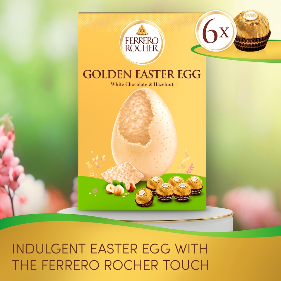 image 1 of Ferrero Rocher Golden E/Egg With White Chocolate 250G