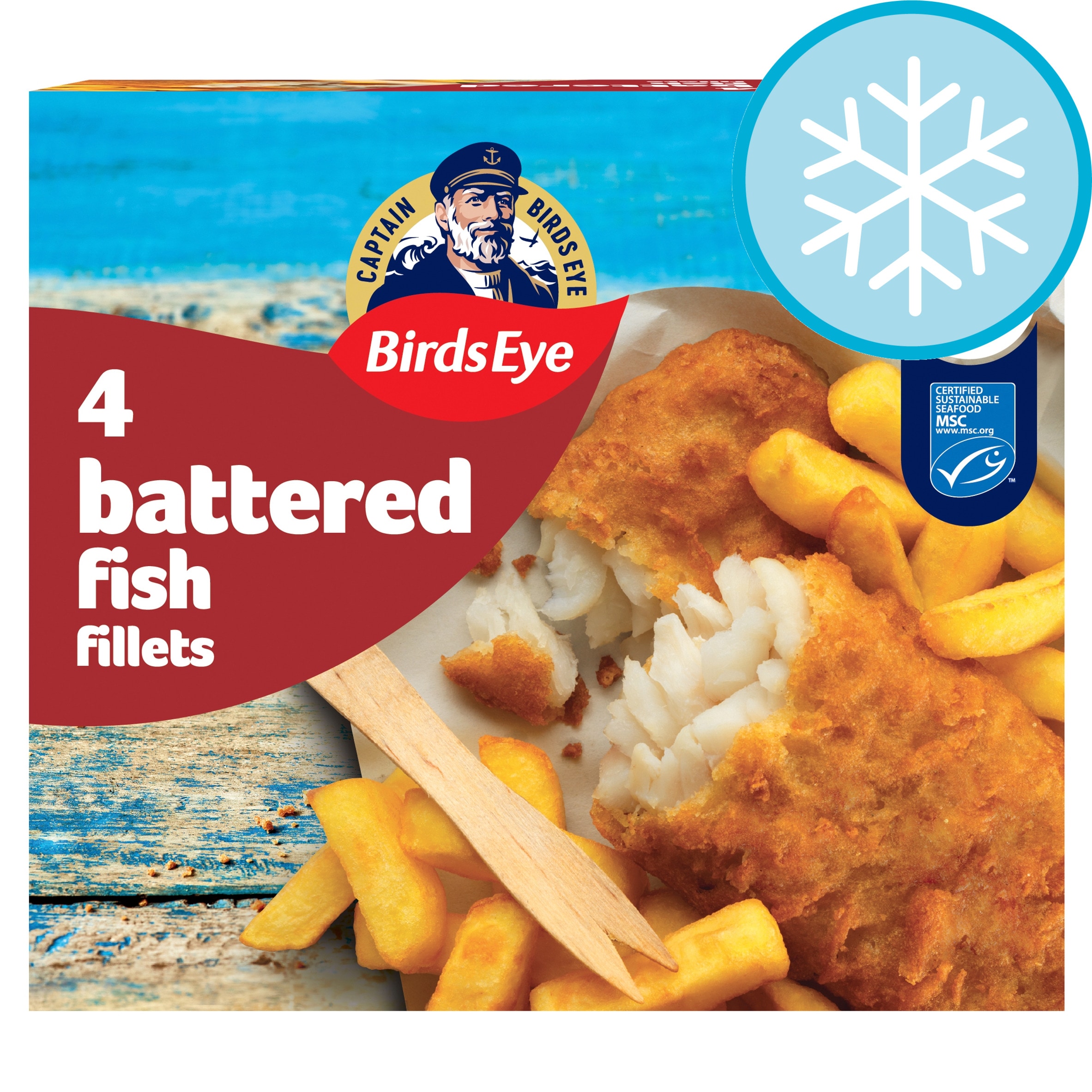 Birds Eye 4 Battered Fish Fillets 400G