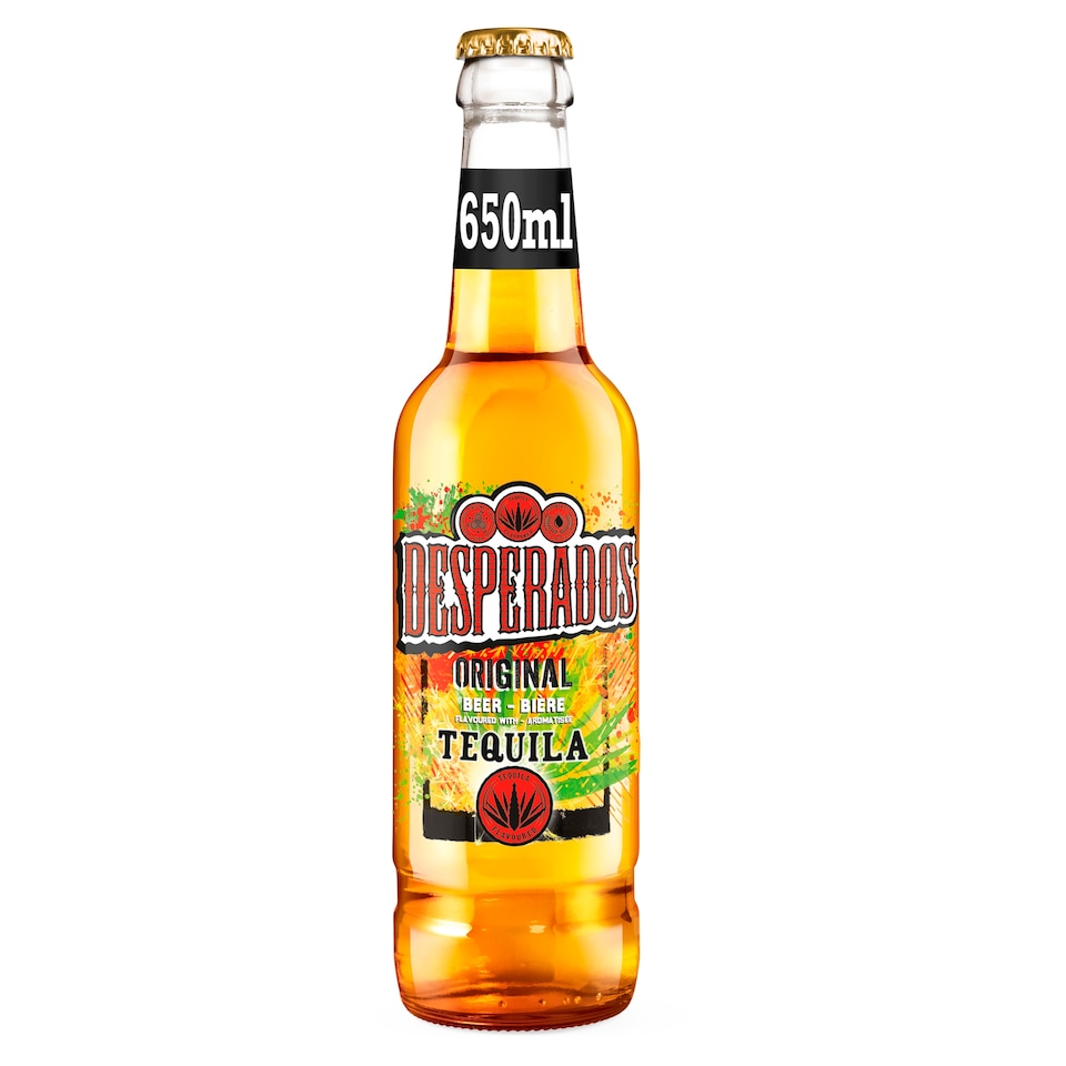 image 1 of Desperados Tequila Flavoured Lager Beer Bottle 650ml