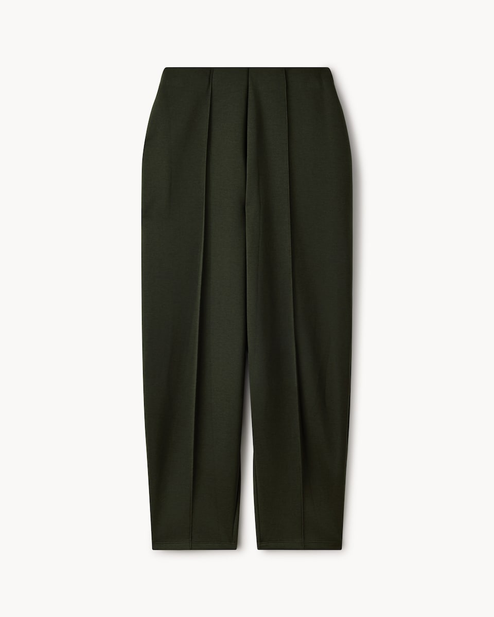 image 1 of F&F Scuba Barrel Leg Co-ord Trousers in Olive