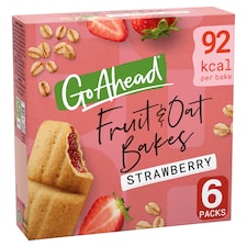 GO AHEAD Fruit & Oat Bakes Strawberry 6 packs 150g