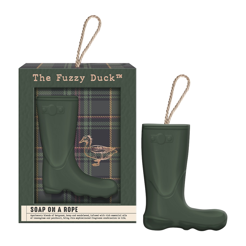 image 1 of Baylis & Harding The Fuzzy Duck Bergamot, Hemp & Sandalwood Wellie Soap On a Rope 250g