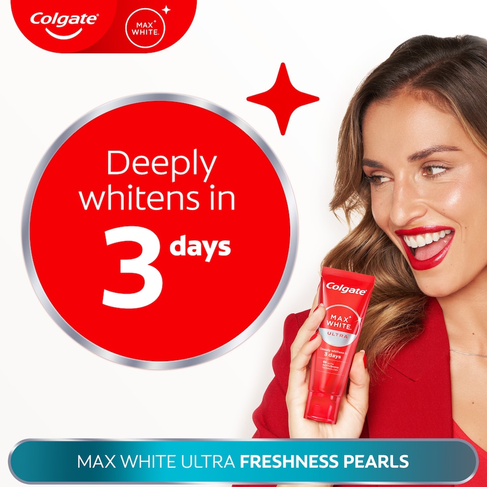 image 1 of Colgate Max White Ultra Fresh Pearls Whitening Toothpaste 75ml