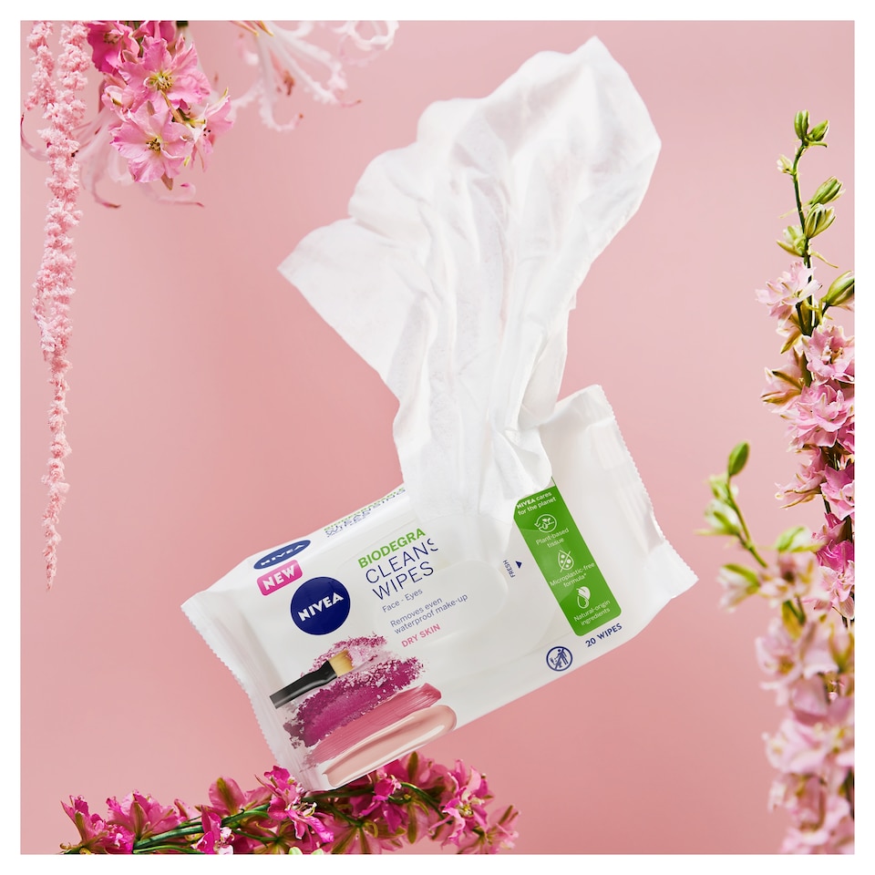 image 1 of Nivea Biodegradable Gentle Cleansing 20 Face Wipes