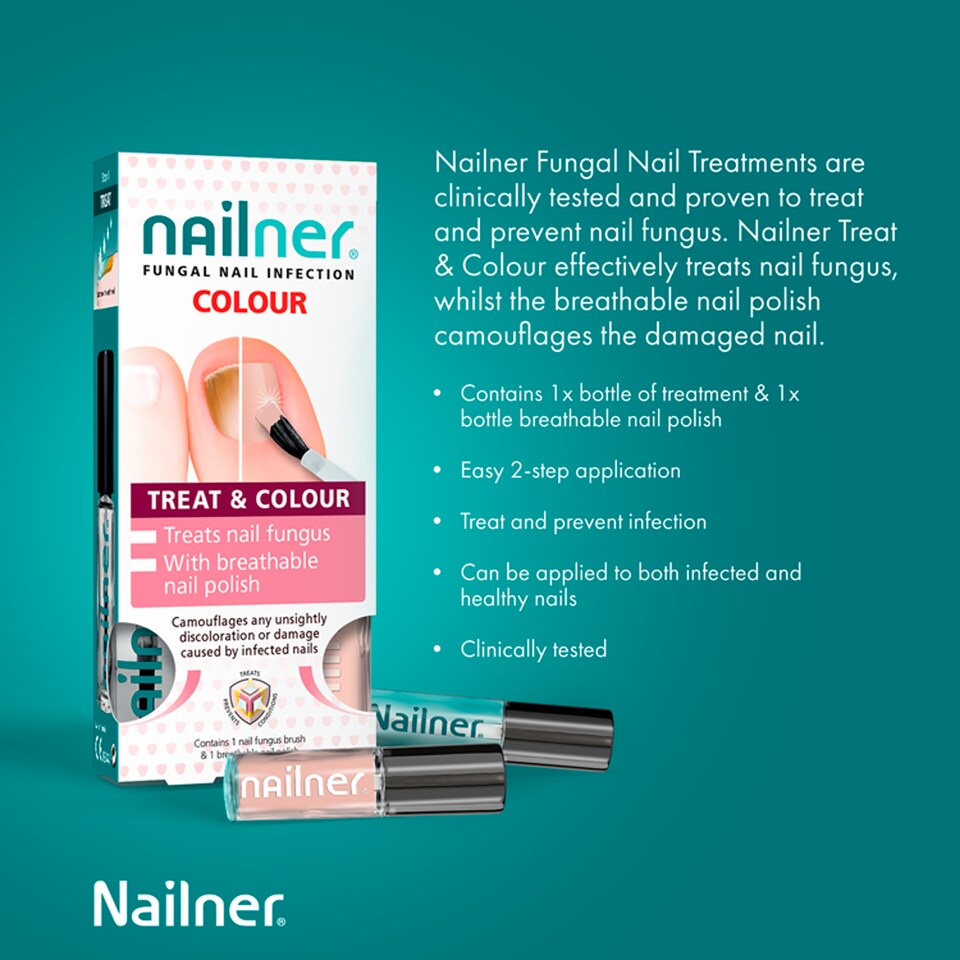 image 1 of Nailner Treat & Colour Nail Treatment for Fungal Infection 10Ml