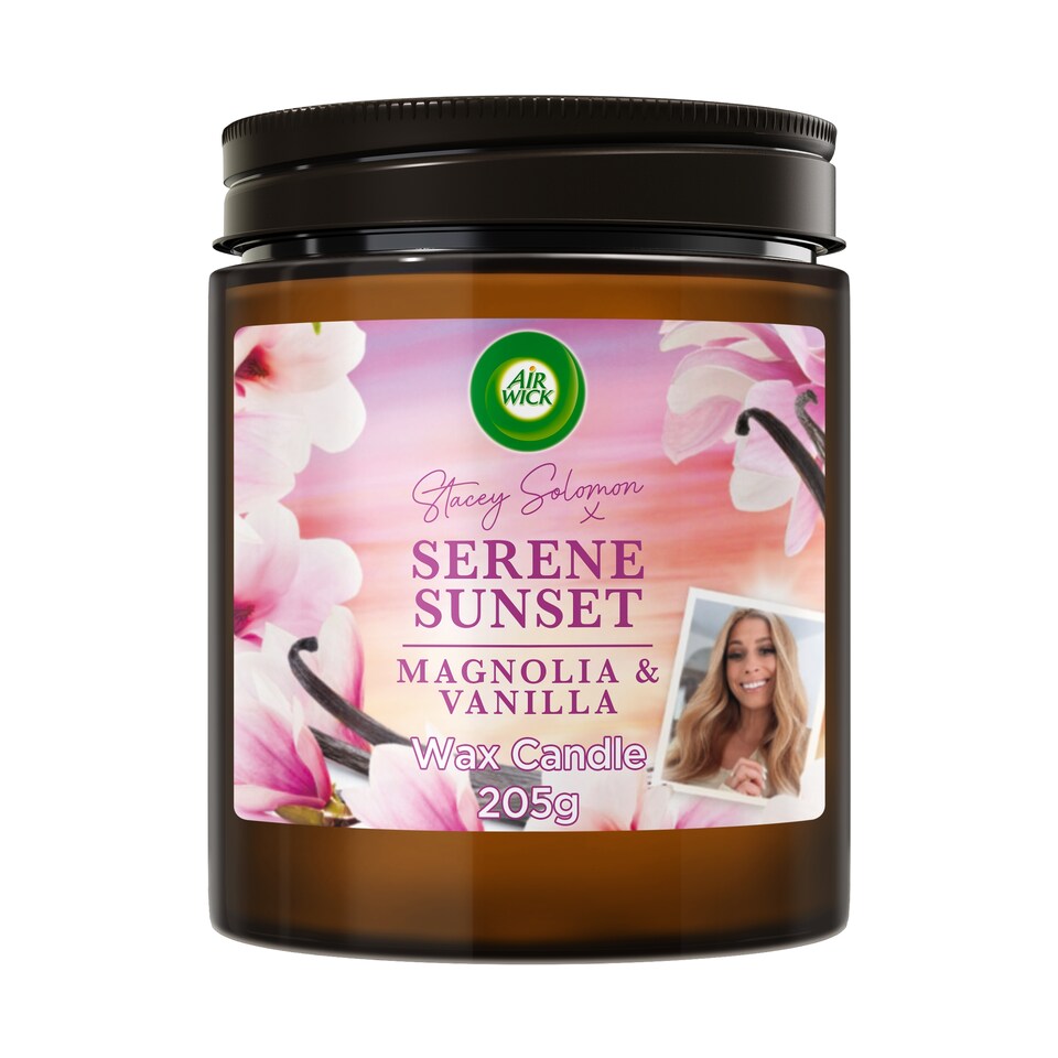 Air Wick Stacey Solomon Serene Sunset Wax Candle - Magnolia & Vanilla 205g