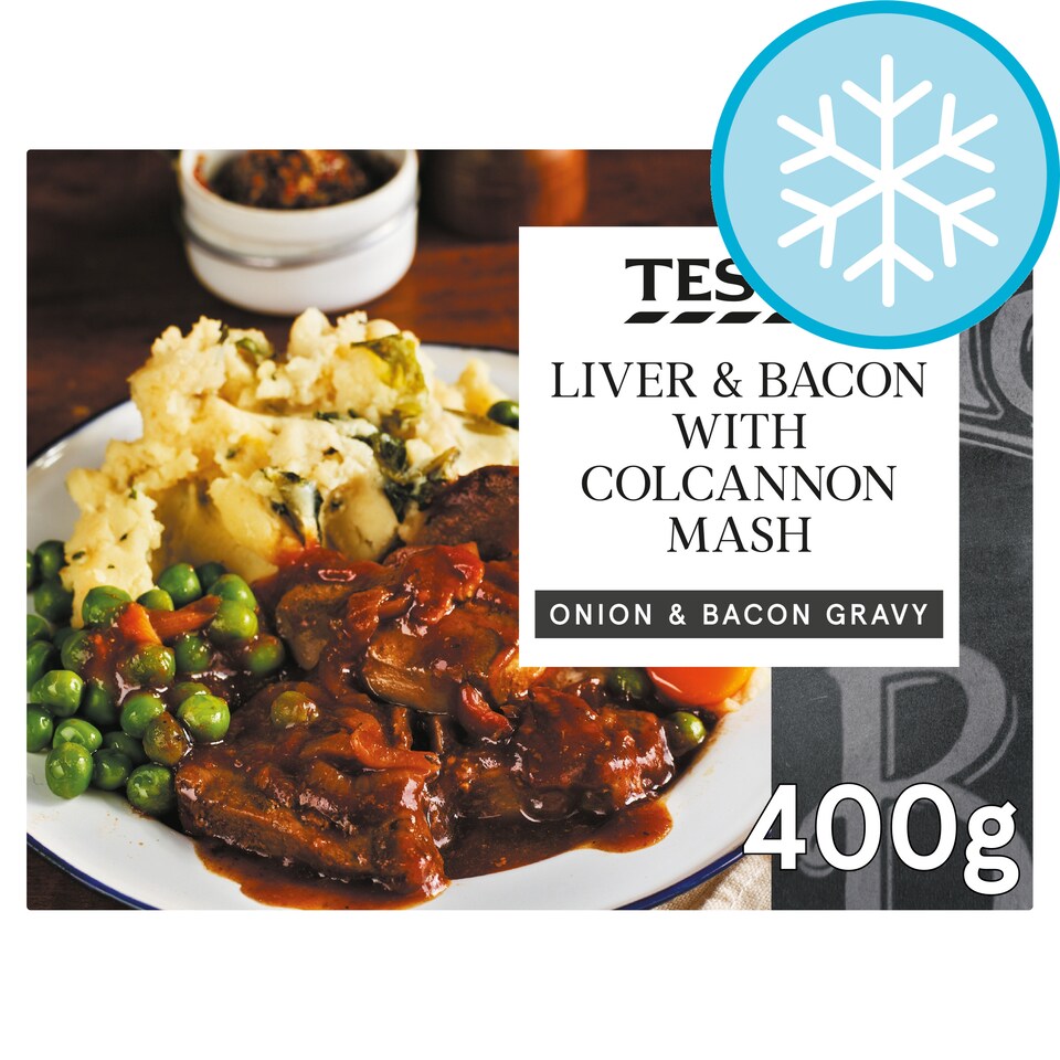 Tesco Liver & Bacon With Colcannon Mash 400G