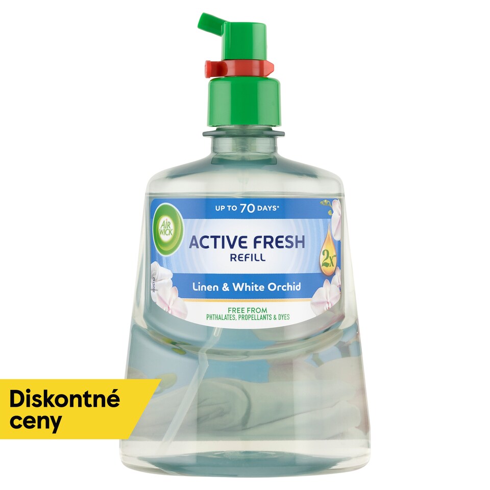 image 1 of Air Wick Active Fresh Water-Based Refill for Automatic Diffuser Linen & White Orchid 228 ml