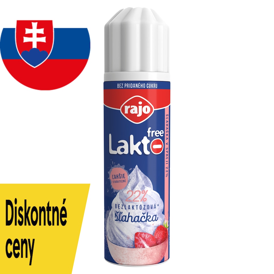 Rajo Lakto Free Šľahačka v spreji 22% 241 ml
