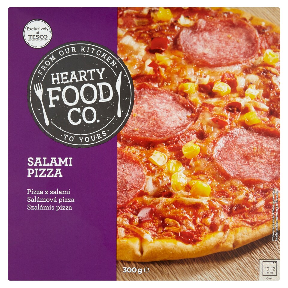 Hearty Food Co. Salámová pizza 300g