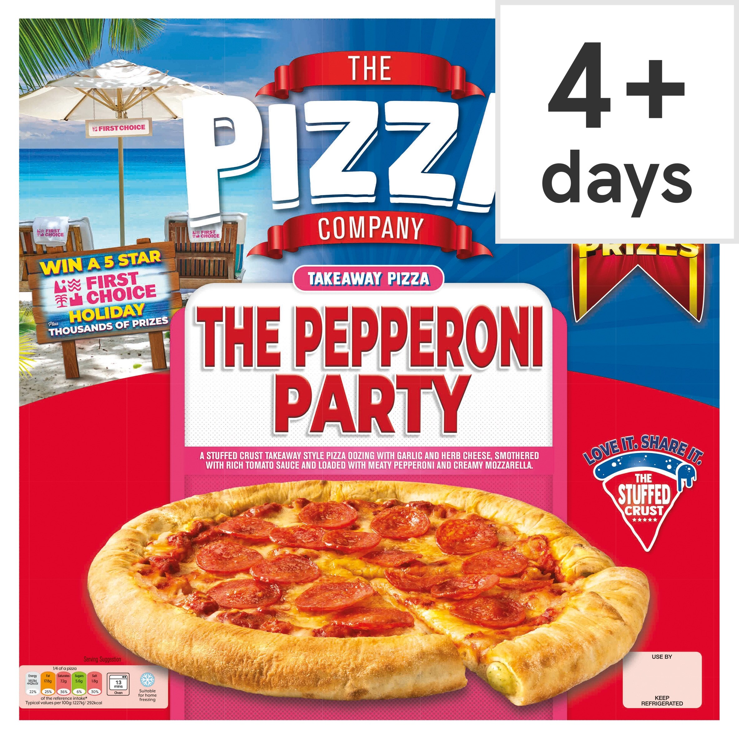 The Pizza Company Pepperoni Party Pizza 620g