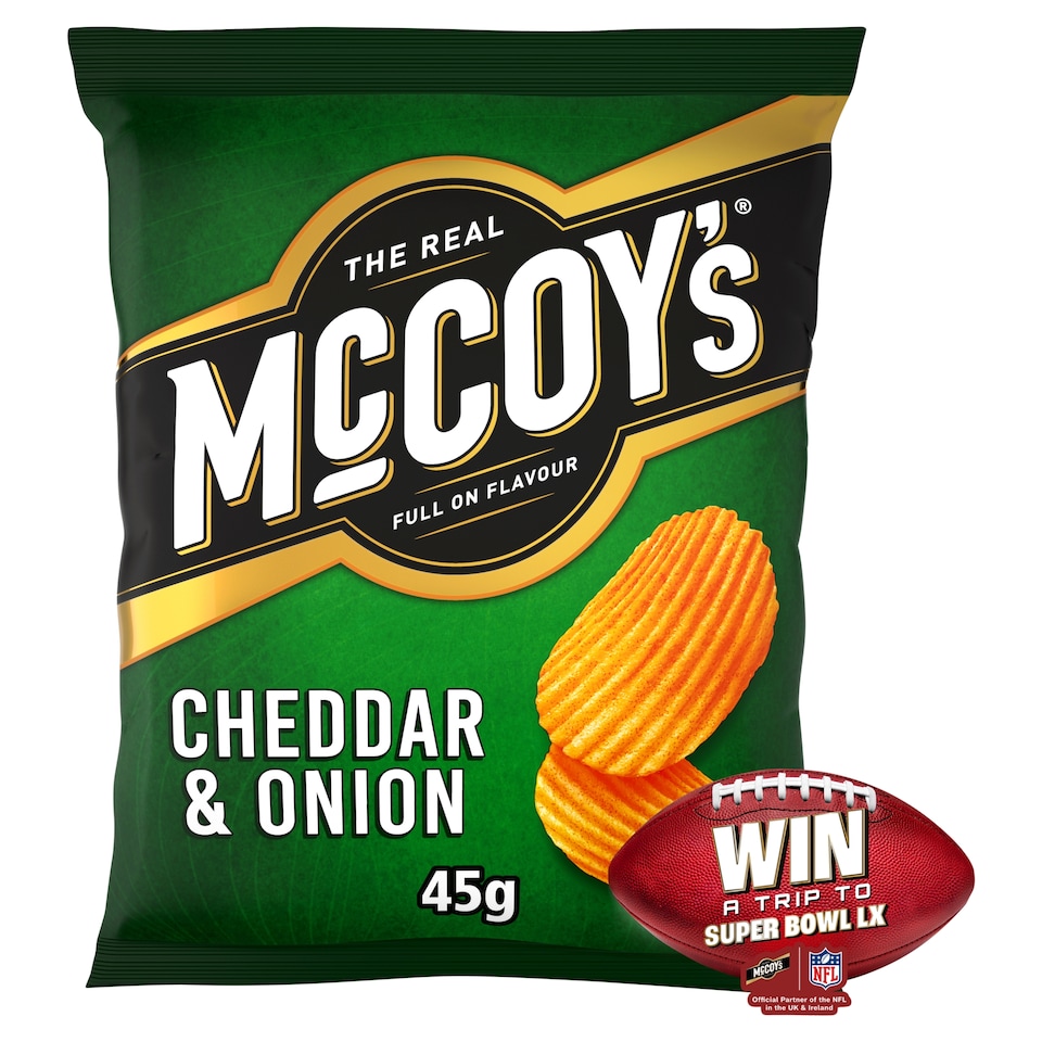 image 1 of Mccoy's Cheddar & Onion Grab Bag Crisps 45G