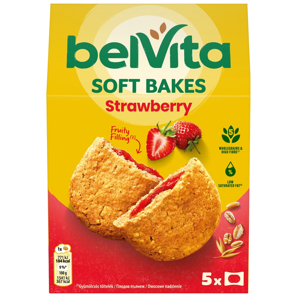 Belvita Grain Biscuit with Strawberry Filling 250 g