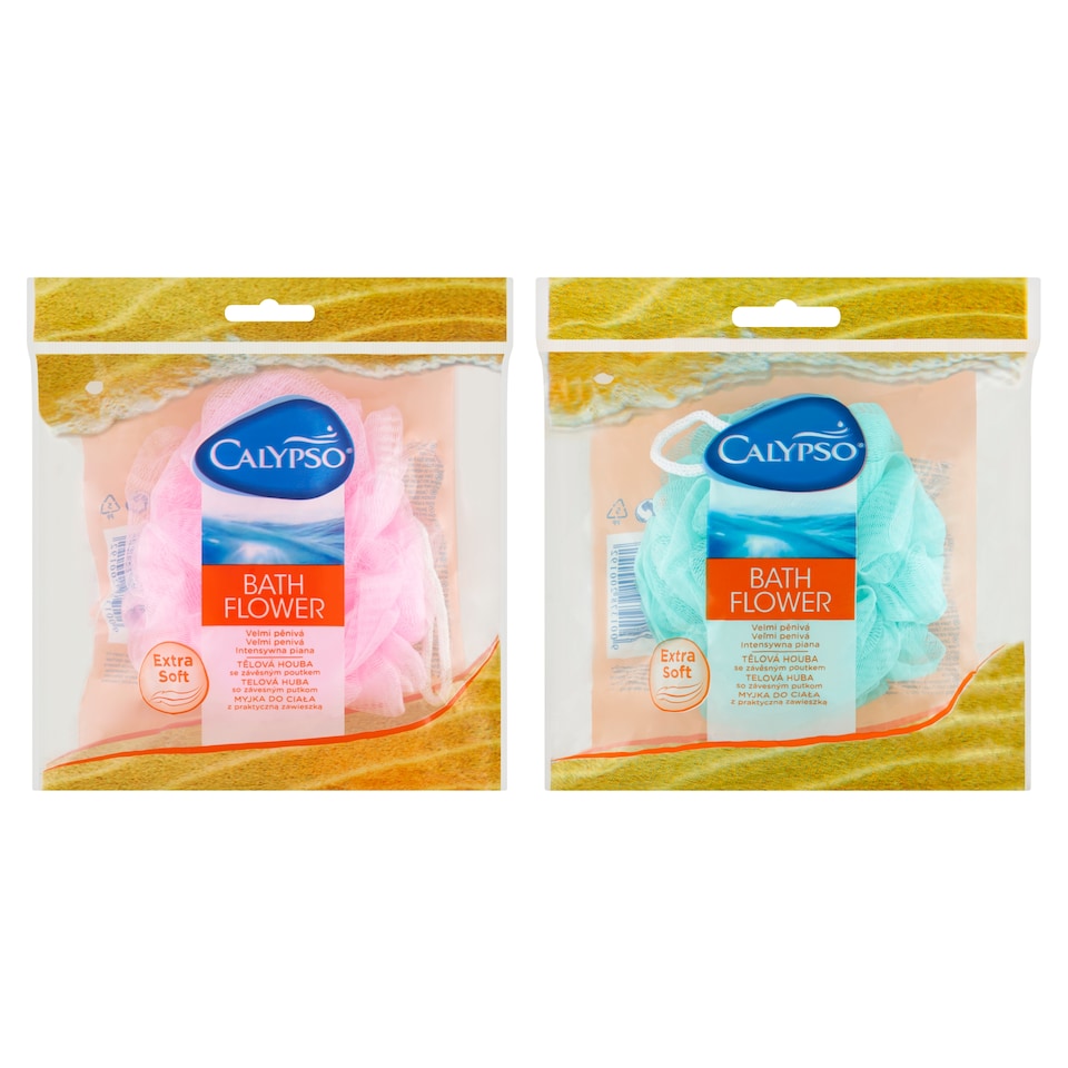 image 1 of Calypso Bath Flower Body Sponge with Hanging Loop Extra Soft