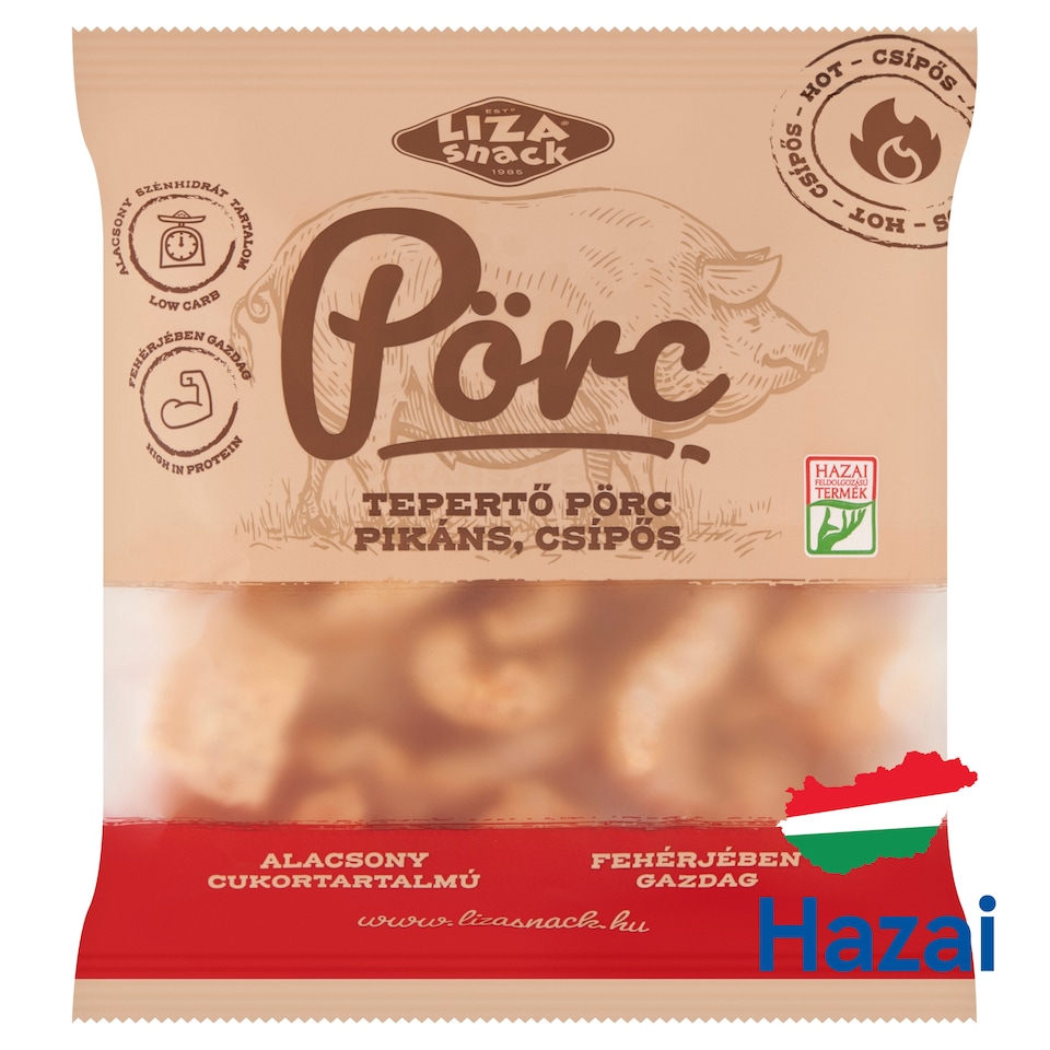 Liza Snack Hot & Spicy Flavored Pork Cracklings 30 g