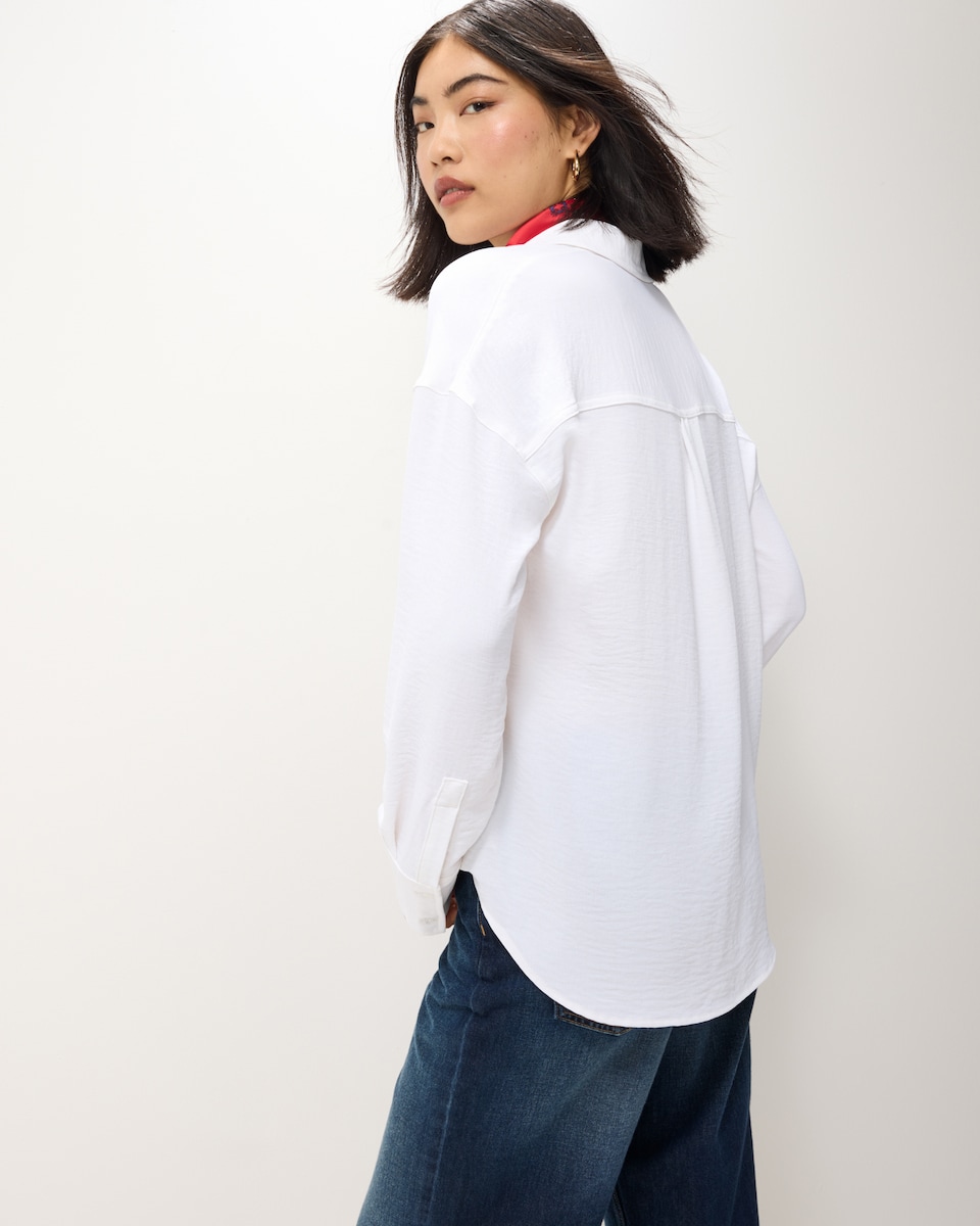 image 1 of F&F Long Sleeved Shirt in White