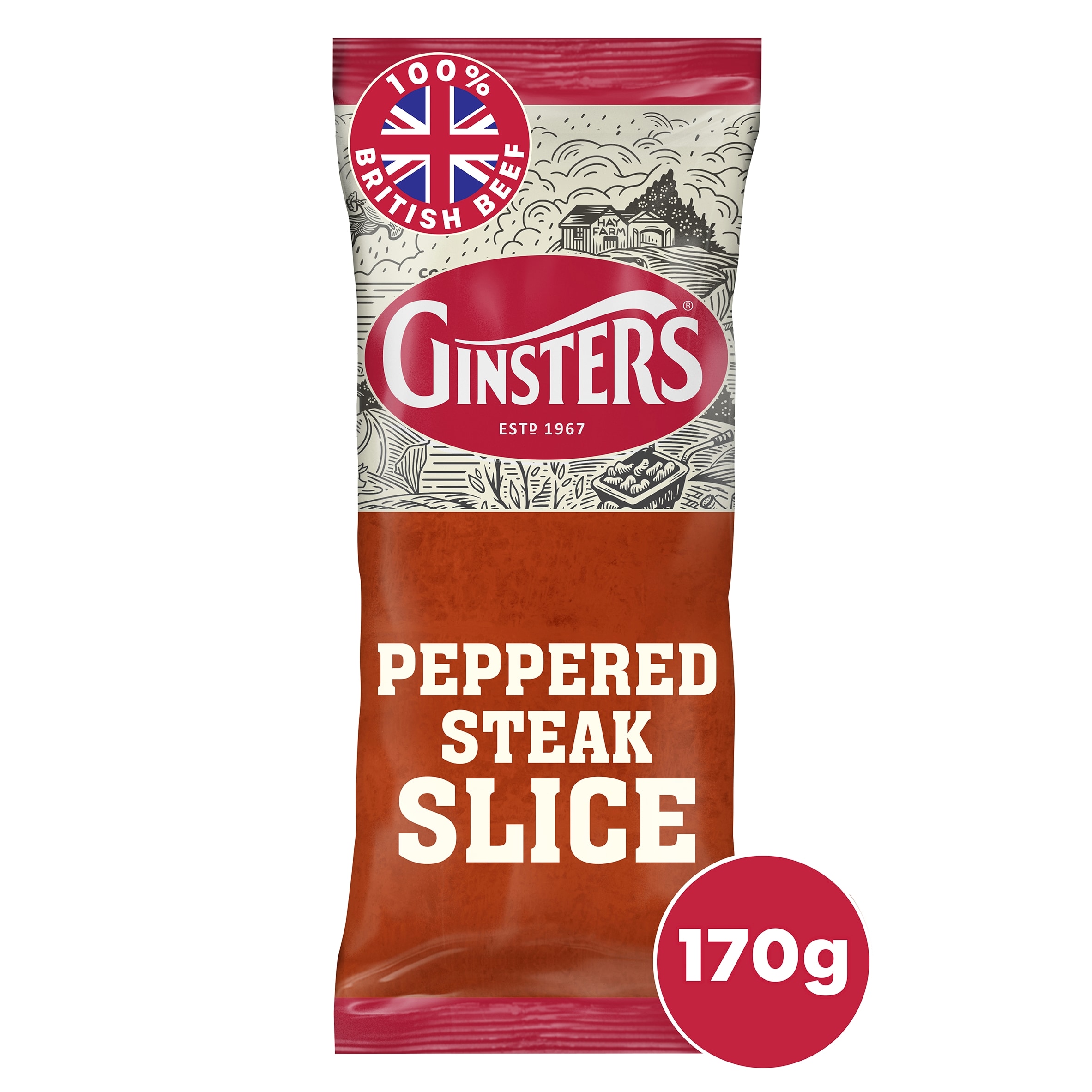 Ginsters Peppered Steak Slice 170G