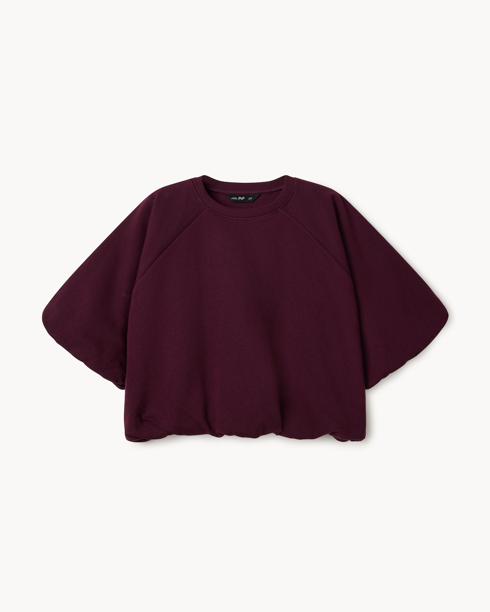 image 1 of F&F Cotton Rich Bubble Hem Co-ord T-Shirt in Purple