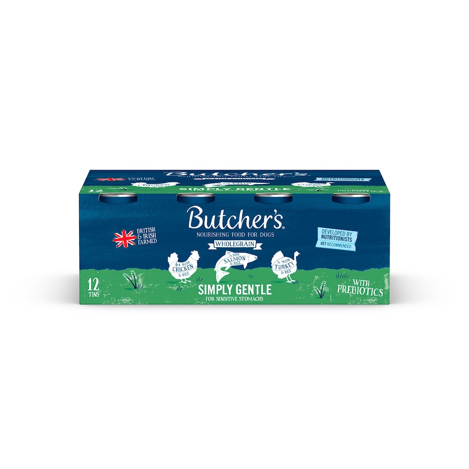 image 1 of Butcher's Wholegrain Simply Gentle Dog Food Tins 12x390g