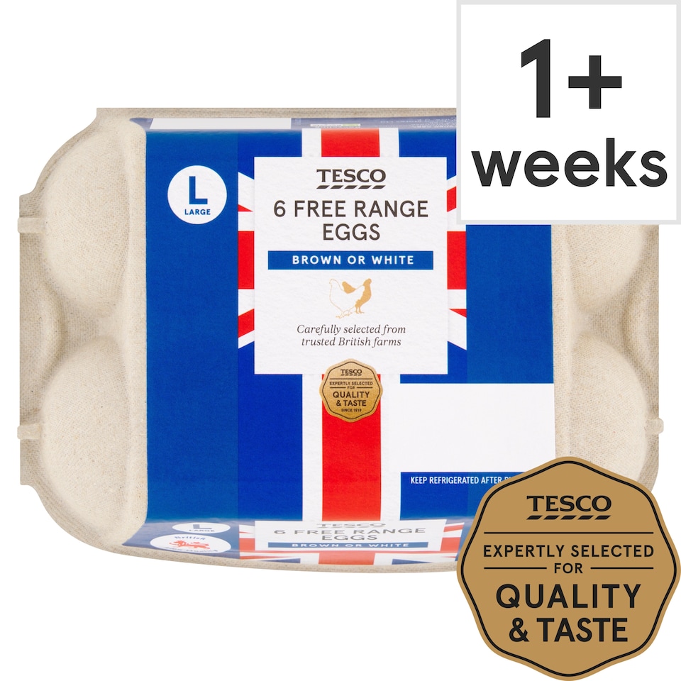 Tesco Large Free Range Eggs 6 Pack