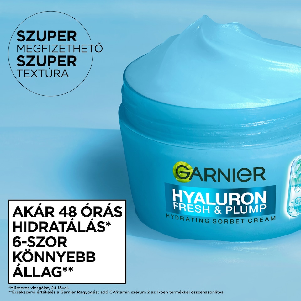 Garnier Hyaluron Fresh & Plump hidratáló sorbet krém 85 ml  1. kép