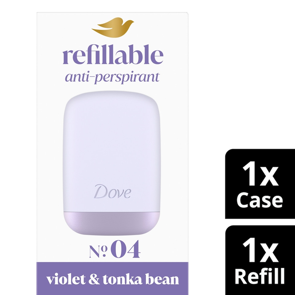 image 1 of Dove No4 Violet & Tonka Bean 72h Antiperspirant Deodorant Refillable Kit 35ml