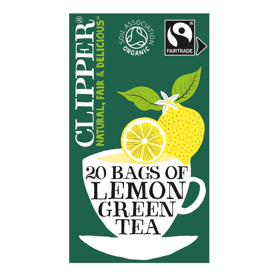 image 1 of Clipper Organic Fair Trade Lemon Green Tea 20S 40G