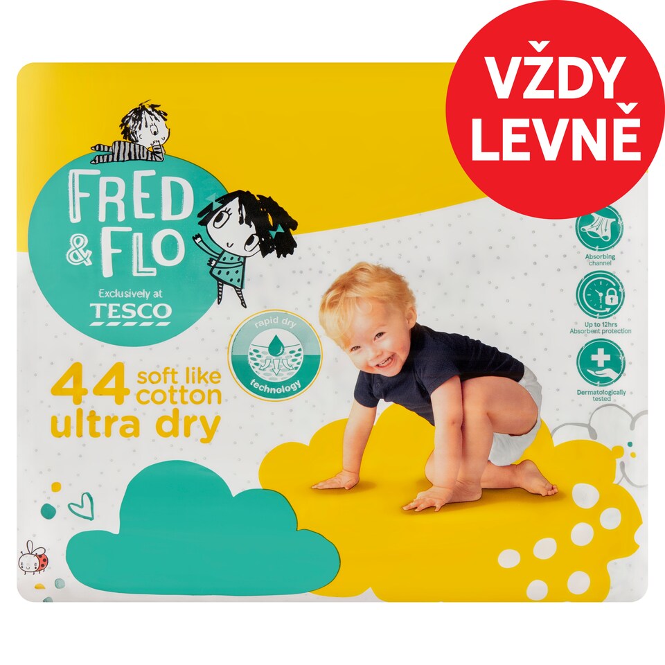 image 1 of Fred & Flo Diapers 5 Junior 11-18 kg 44 pcs
