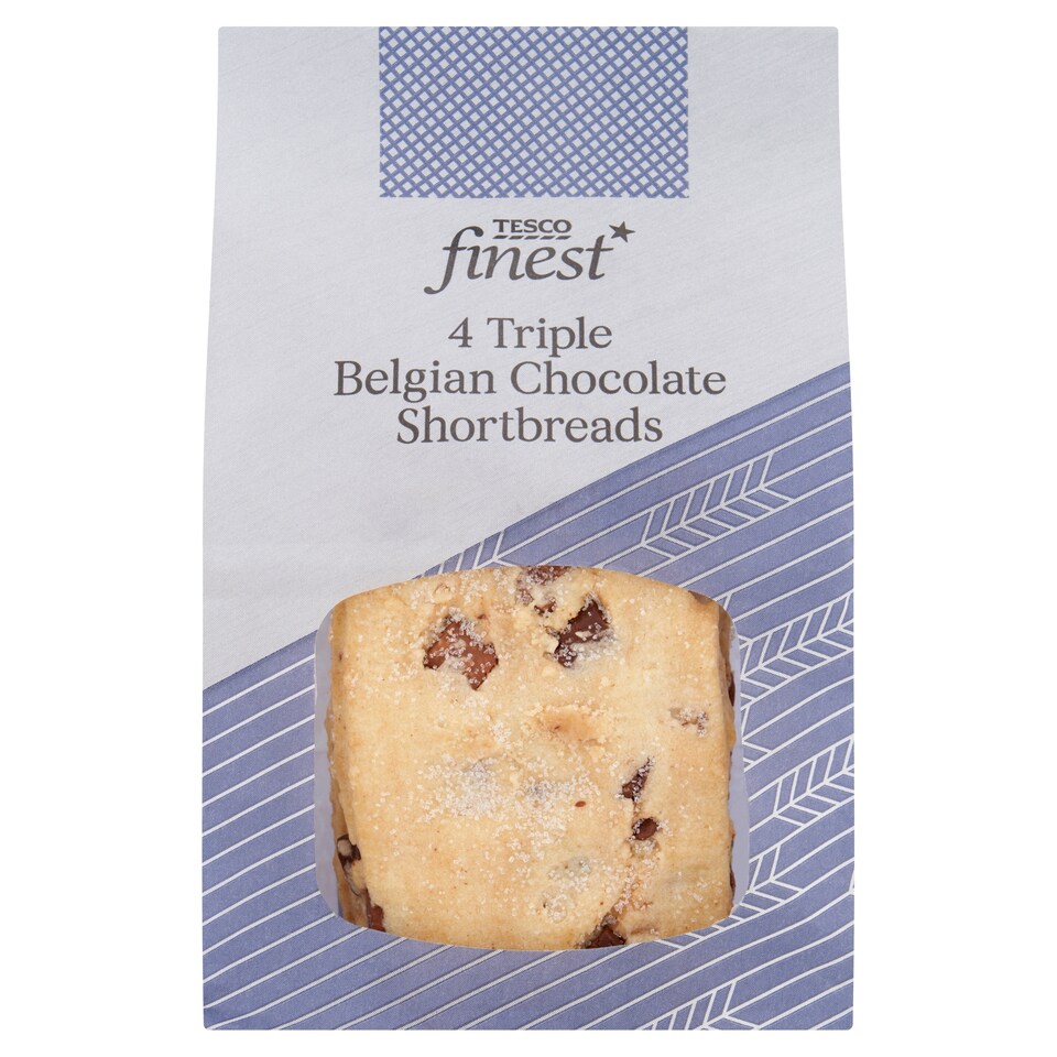 Tesco Finest 4 Triple Belgian Chocolate Shortbread