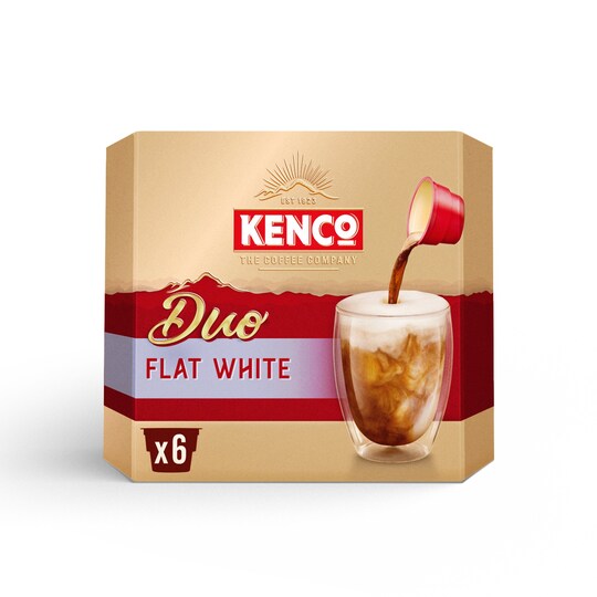 Kenco Duo Flat White Instant Coffee 6X21.6G Tesco Groceries