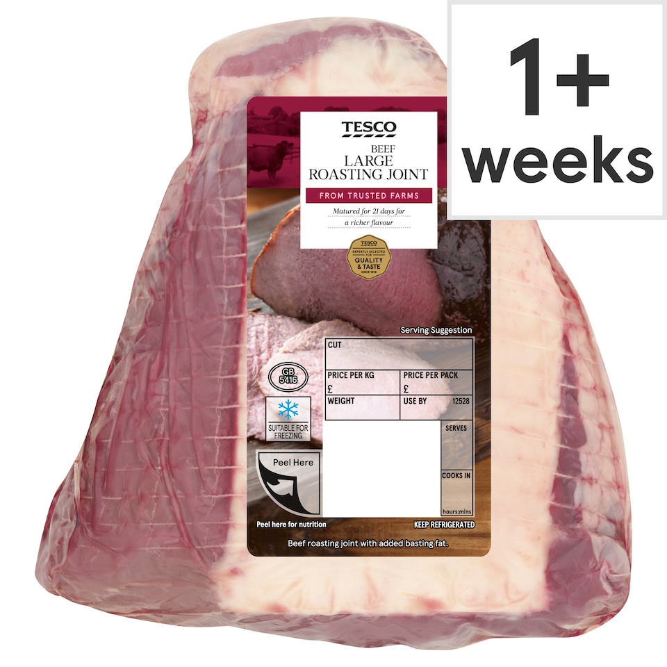 Tesco Large Beef Roasting Joint With Basting Fat