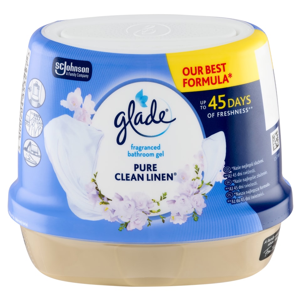 obrázok 1 z Glade Pure Clean Linen vonný gél do kúpeľne 180 g