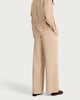 image 3 of F&F Pure Lyocell Wide Leg Drawstring Co-ord Trousers in Neutral
