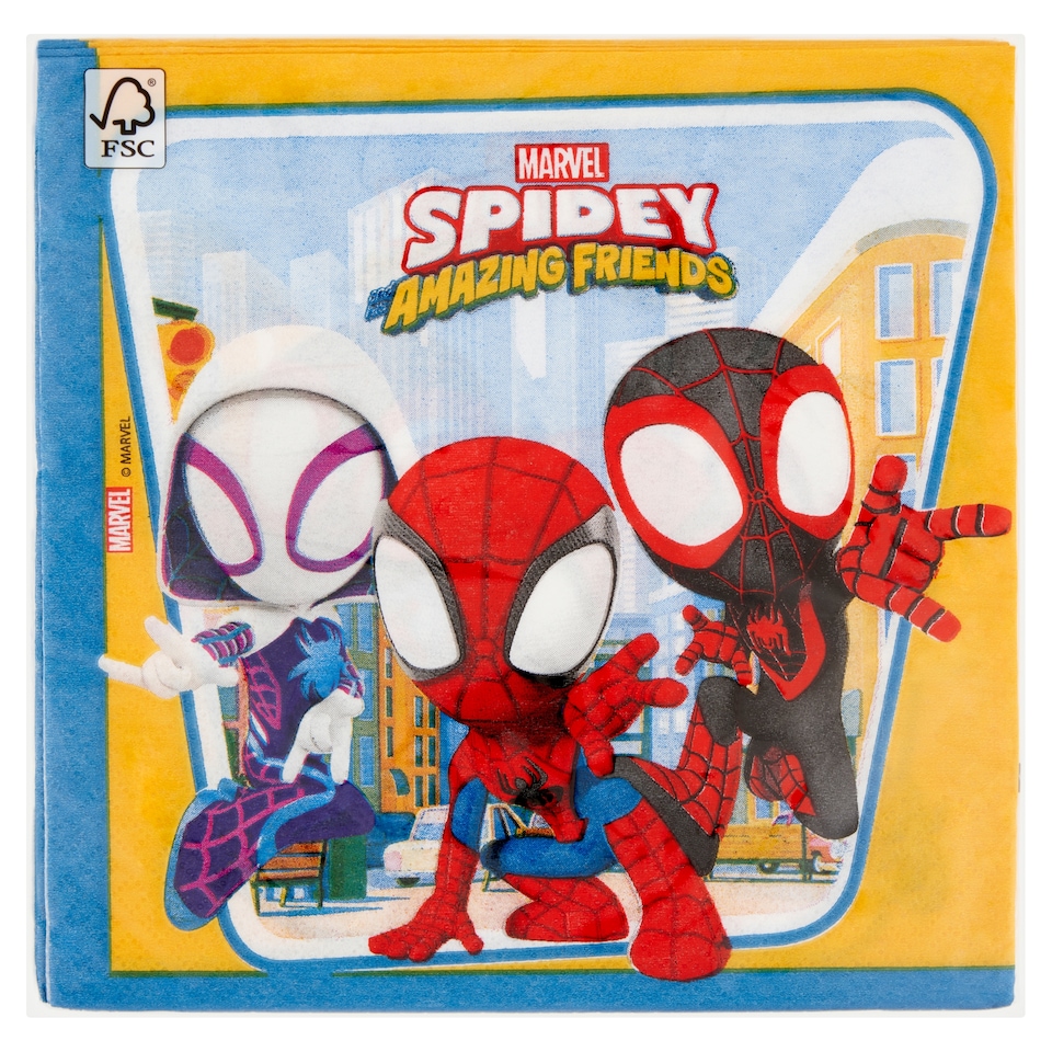 Decorata Party Marvel Spidey Amazing Friends Pattern Napkin 33 x 33 cm 2 Ply 20 pcs