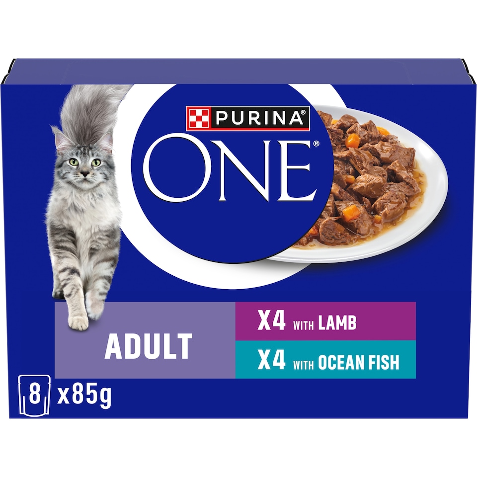 Purina One Ocean Fish/Lamb 8X85g