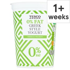 Tesco 0 Fat Greek Style Yogurt 500g - Tesco Groceries