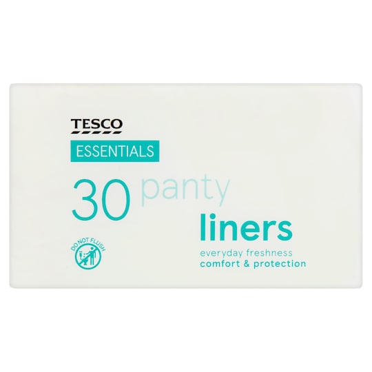 Tesco Essentials Panty Liners 30 Pack Tesco Groceries