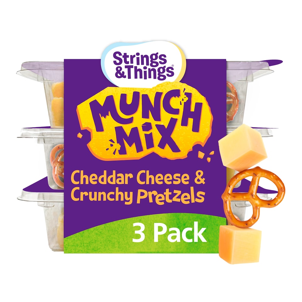 image 1 of Strings & Things Munch mix cheese & Pretzel 90g