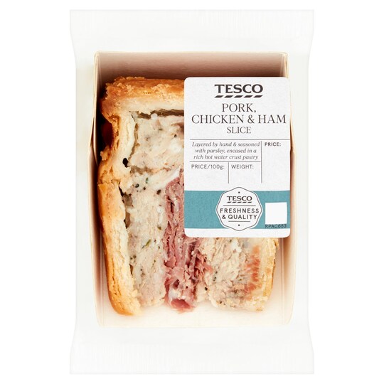 Tesco Pork, Chicken & Ham Slice 100G Tesco Groceries