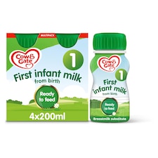 Cow And Gate 1 First Milk Multipack 4X200ml Ready To Feed Liquid