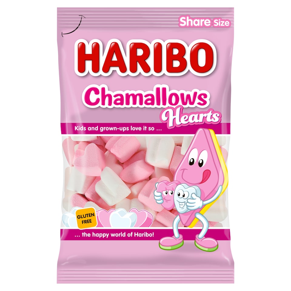 Haribo Chamallows Hearts habcukorka 175 g