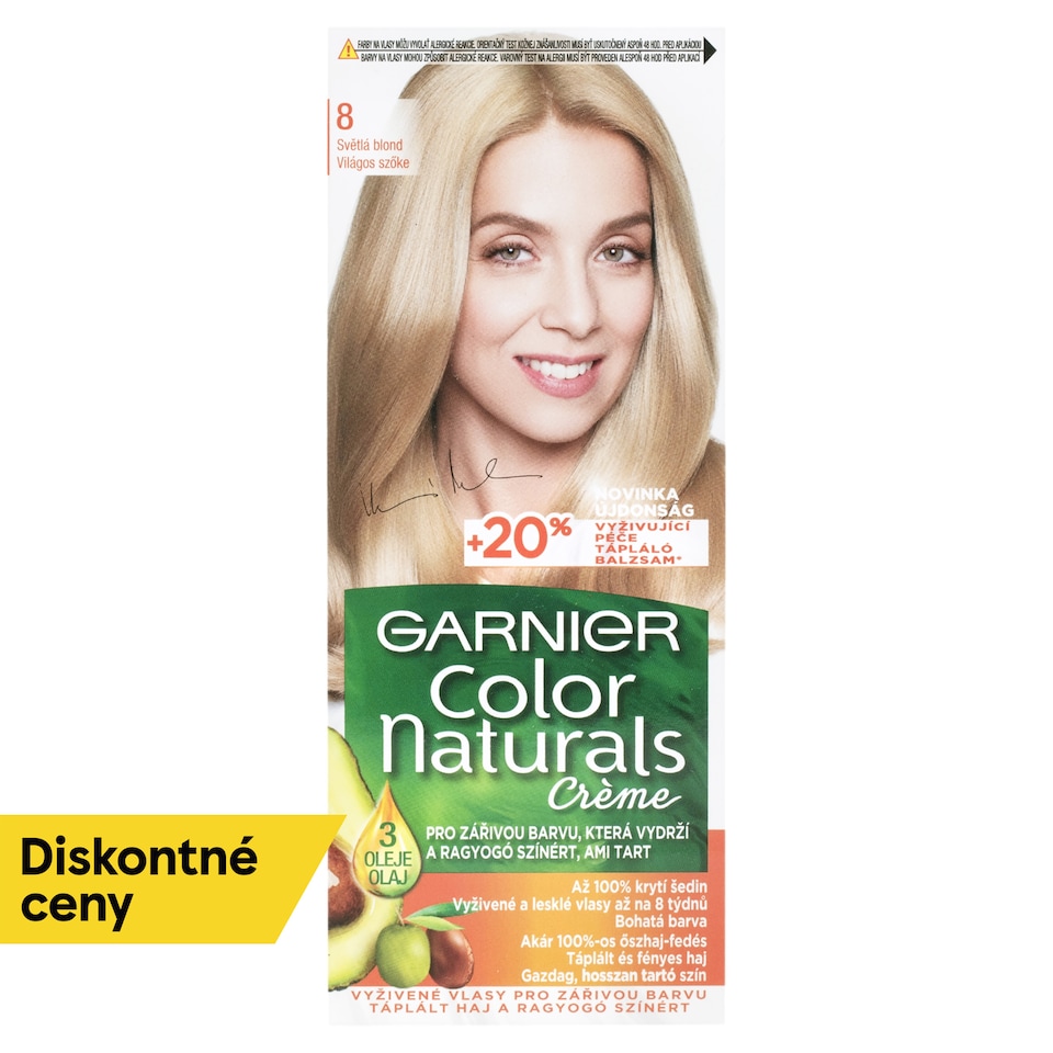 Garnier Color Naturals Permanent Hair dye 8 Natural light blond