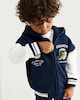 image 3 of F&F Boys Cotton Rich Champs Crocodile Bomber Jacket in Navy