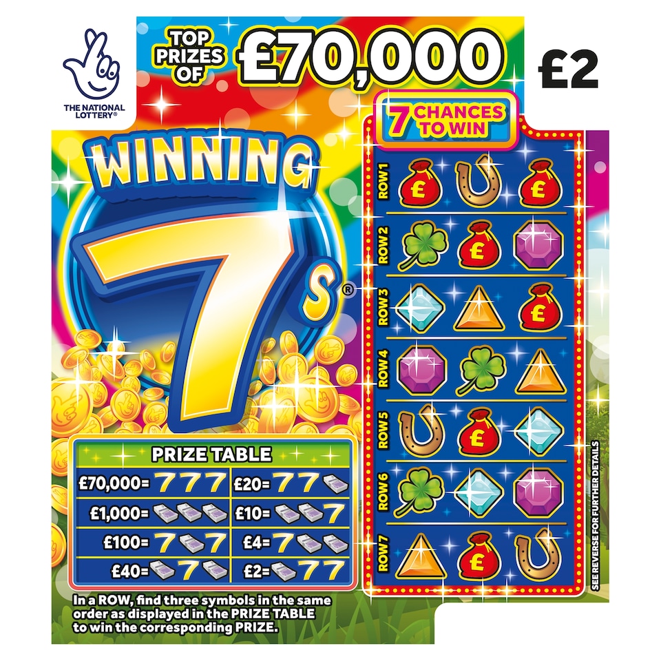 WINNING 7s SCRATCHCARD