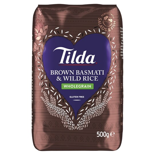 Tilda Wholegrain And Basmati Wild Rice 500G Tesco Groceries