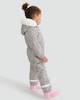 image 3 of F&F Girls Leopard Print Faux Fur Hooded Waterproof Snowsuit in Multi Brown