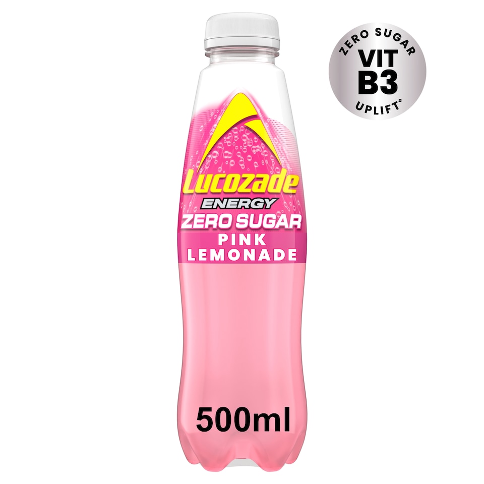 image 1 of Lucozade Energy Zero Pink Lemonade 500Ml