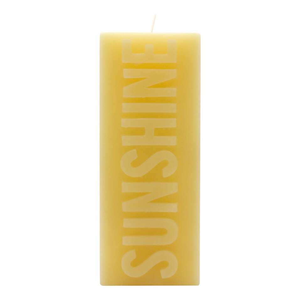 Fox & Ivy Sundrenched Sunshine Slogan Pillar Candle Tesco Groceries